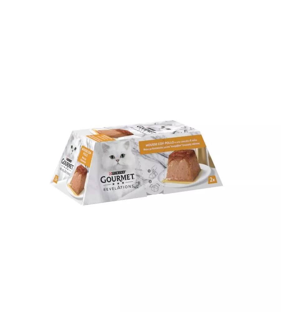 PURINA GOURMET REVELATIONS MOUSSE POLLO 2X57 GR